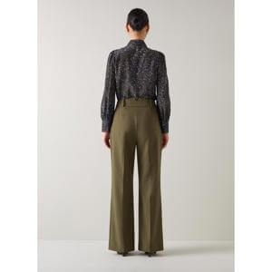 L.K. Bennett Sonya Multi Animal Print Silk Blouse